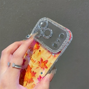 Funda para Teléfono con Diseño IMD Electrochapado, para Modelos 17, 16, 15, 14 y 13, Anti-Caídas, a Prueba de Golpes, con Diamantes en la Cámara - Product Image 2