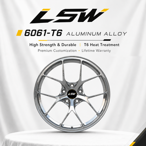 LSW LS8051 Five <b>Spoke</b> Alloy <b>Wheel</b> Gloss Black with Machine Face One Piece Cast for Passenger Car Retrofit Upgrade - Product Image 4