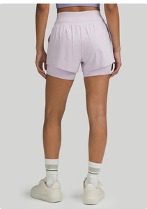 Abbigliamento Donna 2 in 1: Pantaloncini Yoga Traspiranti, Shorts Fitness Aderenti, Abbigliamento Sportivo da Palestra, Pantaloncini Yoga a Vita Alta <span class=keywords><strong>con</strong></span> Effetto Rinfrescante - Product Image 3