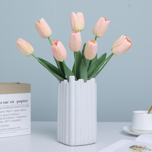 Tulipes artificielles Ruilisi, fleurs en soie rose, décoration de vase, accessoires pour la maison et les mariages - Product Image 3