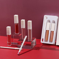 Maquillage 3 en 1 brillant à lèvres transparent Vente en gros Vegan personnalisé Marque privée Nude 2pcs Matte Liquid Lipstick and Lip Liner Set