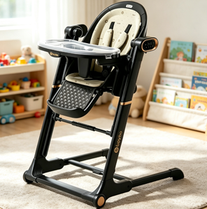Chaise haute multifonctionnelle réglable pour bébé, plateau amovible pliable - Product Image 3
