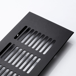 Grille de ventilation rectangulaire en alliage d'aluminium pour armoire de cuisine, placard à chaussures, design minimaliste, facile à installer - Product Image 3