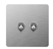 Interrupteurs muraux à bascule en aluminium, panneau en acier inoxydable, standard britannique, interrupteur et prise électriques vintage en métal 16A