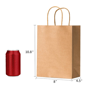 Bolsas de Papel Kraft Reciclado Personalizadas 2026 con Asa Impresa en Flexografía para Restaurantes, Diseño Personalizable, <span class=keywords><strong>Precio</strong></span> de Fábrica - Product Image 3