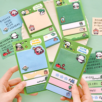50 blocs de papier mémo autocollants en forme d'anime, personnalisables OEM, pour la papeterie scolaire, blocs-notes adhésifs carrés
