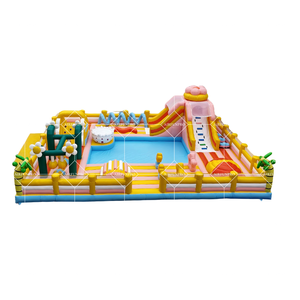 Trampolín <span class=keywords><strong>de</strong></span> jardín inflable al aire libre para niños, castillo inflable inspirado en el parque <span class=keywords><strong>de</strong></span> atracciones para entretenimiento divertido - Product Image 5