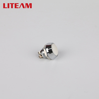 Interrupteur à bouton-poussoir métallique étanche IP65 de 12 mm, 12 V, SPST, contact momentané, interrupteur d'alimentation à verrouillage