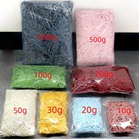 Vente en gros de papier de soie écologique en couleurs, herbe, raphia, papier de soie découpé, papier de remplissage déchiqueté pour emballage cadeau, décoration de fête de Pâques