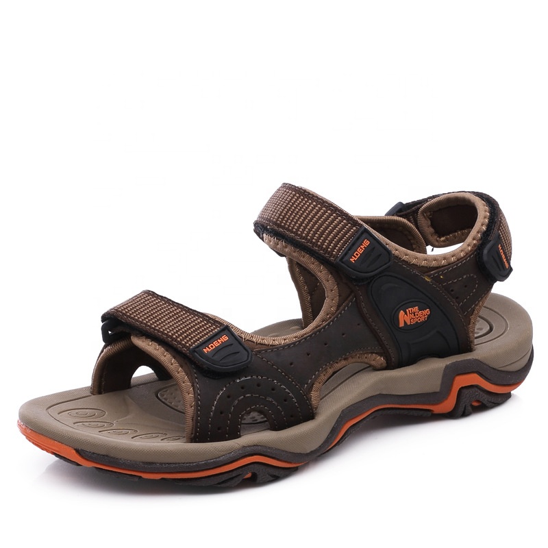 Directly Factory Men Sandals Summer Beach Comfortable Genuine Leather Fashion Male Mandals Casual Cowhide Soft Bottom Non-slip