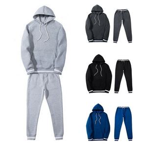 Slim Fitness Chándales Ropa deportiva Entrenamiento y Jogging Wear 2PCs Conjuntos de alta calidad OEM Diseño de logotipo personalizado Trajes de lana de algodón - Product Image 4