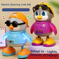 Jouet électrique pour bébés, pingouin éducatif qui chante, danse et s'illumine en se balançant