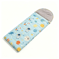 Sac de couchage portable pour enfants, sac de couchage enveloppant pour garçons et filles, imprimé de dessins animés spatiaux