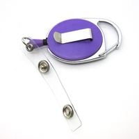 Porte-badge rétractable en gros, impression typographique personnalisée, ABS, métal, écologique, porte-badge Yoyo mignon, clip d'identification