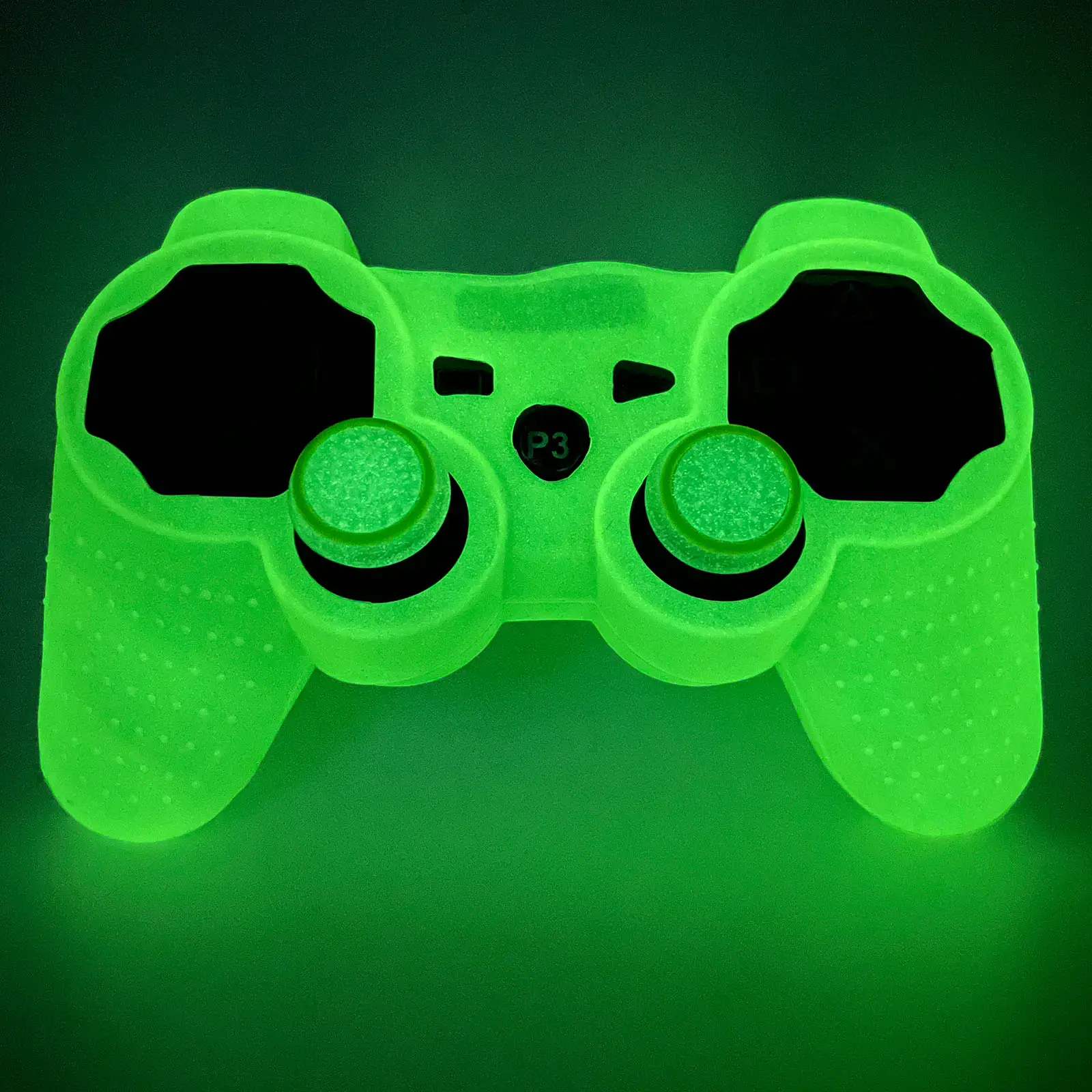 Funda de silicona brillante en la oscuridad para PS3 Game Controller Skin Luminous Gamepad Joystick Case