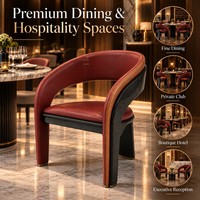 Chaise de salle à manger de luxe en cuir avec coque latérale en fibre de carbone, chaise d'appoint pour salle à manger et hôtel, placement facile