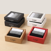 Boîte d'expédition pliable pour chaussettes, recyclable, en carton avec laminage mat personnalisé, pour emballage de sous-vêtements, destinée aux boutiques en ligne