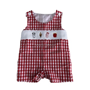 Vêtements pour bébé de haute qualité, barboteuse brodée de puces de poulet frites imprimées - Product Image 3