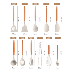Silicone Material and Utensils Type Silicone <b>Kitchenware</b> with Handle/ Silicone Cooking Tool Set with S/S Handle - Product Image 5