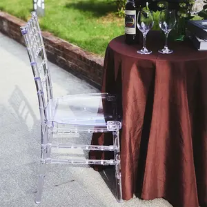 Sedia acrilica di plastica impilabile spagnola per matrimonio in acrilico sedie per matrimonio