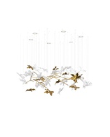 Décoration intérieure pour salon, lustre suspendu en verre fait main avec LED, décoration de hall d'hôtel, lustre moderne en cristal