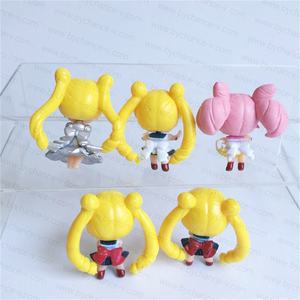 Cadeau gratuit pour les filles classique dessin animé japonais marin <span class=keywords><strong>princesse</strong></span> soldat filles guerrière avec de belles robes 4.5cm mini figurines - Product Image 2