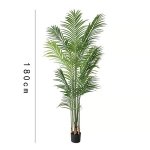 <span class=keywords><strong>Palmera</strong></span> Artificial <span class=keywords><strong>de</strong></span> plástico <span class=keywords><strong>para</strong></span> decoración interior/exterior, <span class=keywords><strong>de</strong></span> plantas verdes Trunks, venta al por mayor - Product Image 2