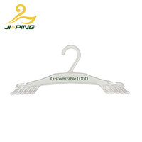 Cintre transparent en plastique pour sous-vêtements avec crochets multiples, organisateur d'accessoires personnalisable avec logo pour soutiens-gorge, chaussettes et foulards