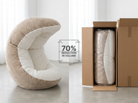 Fauteuil sensoriel Peapod moderne et confortable, canapé paresseux rembourré en tissu, lit pouf pour salle de jeux, bureau ou espace détente