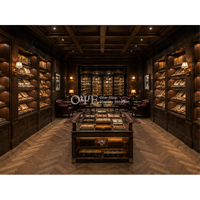 Vitrine Moderne pour Cigares, Meuble Humidor pour Salon de Cigares de Luxe, Mobilier Commercial de Présentation et de Stockage