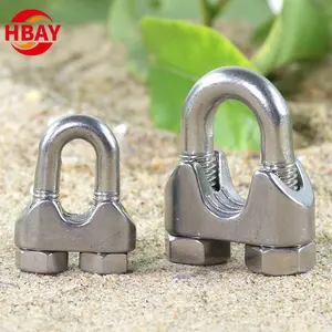 Anyue bán hàng trực tiếp 304 thép không gỉ Wire Rope clip cho cần cẩu và cố định Wire Rope