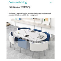 Table et chaises de réunion au design spécial, vente chaude, gain de place, prix de gros, table à manger de luxe sur mesure avec 6 chaises