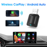 2 in 1 kablosuz CarPlay adaptör fiş & tak otomatik bağlantı hiçbir gecikme kablolu kablosuz iPhone & Android için uyumlu dönüştürür