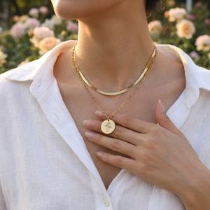 Collar con Colgante de Flor de Nacimiento de Diciembre, Doble Capa, Acero Inoxidable, Resistente al Agua, Oro de 18K, 12 Meses, Gran Venta - Product Image 4