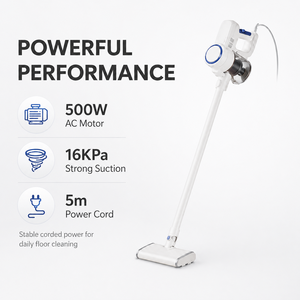 500W Corded Stick <b>Vacuum</b> Cleaner 16KPa Powerful Suction 0.8L Dust Cup Lightweight Home Cleaning <b>Vacuum</b> - Product Image 1