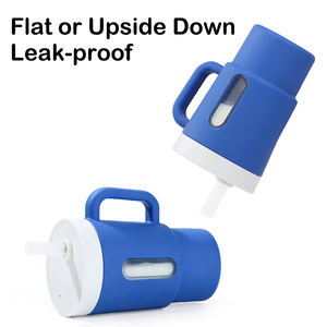 Tasse d'apprentissage en silicone pour bébé, <span class=keywords><strong>avec</strong></span> couvercle et <span class=keywords><strong>paille</strong></span> en silicone, pour bébés de 0 à 12 mois - Product Image 5