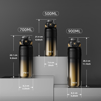 2025 TKK, Nouvelle Marque, Gobelet de Voyage Isotherme en Acier Inoxydable Doré de 500 ml avec Paille, Maintien Chaud/Froid 12-24h, Conception Légère