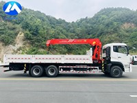 Grue montée sur camion 10 tonnes SPS25000 Moteur Cummins Haute efficacité SANYPALFINGER avec camion de transport