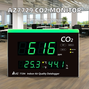 77294 Moniteur de Qualité de l'Air Intérieur Mural, Analyseur de CO2 Plage 0~9999ppm, Moniteur de Température et d'Humidité, Équipement de Test avec Garantie 1 An - Product Image 3