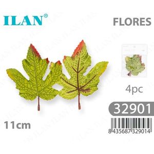 Foglie d'acero artificiali ILAN 11cm 4 pezzi per decorazioni artigianali - Product Image 1