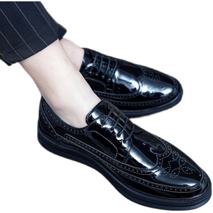 Oxford Shoes Fashion <strong>Brogue</strong> Men Leather Formal Dress Shoes Man Comfortable Office Party Footwear <strong>White</strong> <strong>Black</strong> - Product Image 5