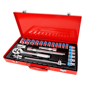 CHTON Kawataku 24 Piece <b>Socket</b> Set 1/4 Inch Drive Chrome Vanadium Steel Ratchet <b>Extension</b> Automotive Repair Tool Kit - Product Image 1