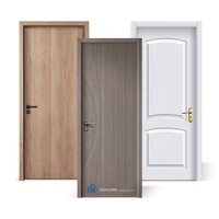 Portes Intérieures en Bois Modernes Design MDF PVC Portes en Bois Pré-Peintes pour Chambres