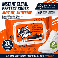 Lingettes nettoyantes pour chaussures écologiques personnalisées OEM/ODM, nettoyage rapide pour baskets et cuir, prix d'usine et marque privée