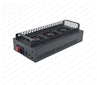 20 unidades de caja de control de software para dispositivos móviles agrícolas, chasis de control de teléfonos agrícolas con USB HUB BOX Rojo para datos celulares móviles