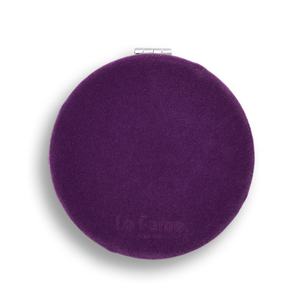 Purple Velvet Fabric Dual Side Foldable Custom Logo <b>Compact</b> <b>Mirror</b> Cosmetic Pocket <b>Mirror</b> - Product Image 3