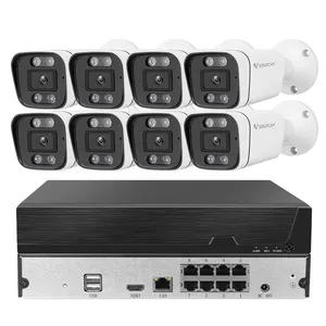 10T Large Hard Disk 8CH 4MP PoE NVR Kit AI feature Video Surveillance Camera System Bullet IP Camera System with Audio