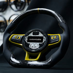 Volant sport en fibre de carbone forgé sur mesure pour VW Golf MK6 Jetta Sagitar <span class=keywords><strong>Bora</strong></span>, de l'ancien au nouveau modèle, amélioré - Product Image 4