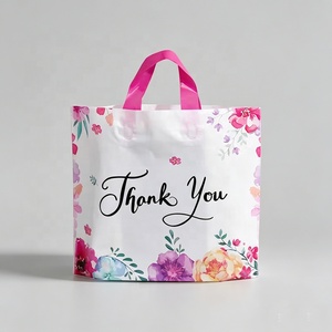 Kantong Belanja Plastik Grosir Rts dengan Pegangan, Tas Hadiah Elegan Motif Daisy untuk Pesta Pernikahan - Product Image 3