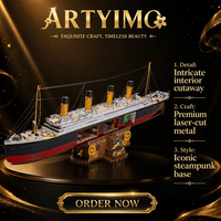 Kit de Modélisme 3D en Métal Bateau Titanic – Puzzle à Assembler Soi-même, Découpe Laser, Jouet Éducatif STEM, Cadeau pour Adultes, Article de Collection
